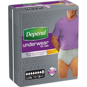 Depend Inkontinenčné nohavičky abs Super L/XL pre mužov 9 ks