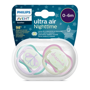 Philips Avent Cumlík Ultra air noční 0-6m dievča 2 ks