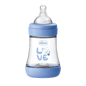 Chicco Fľaša dojčenská Perfect5 silikón, modrá 150 ml