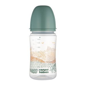 Canpol babies Antikoliková fľaša EasyStart MOUNTAINS, zelená 240 ml
