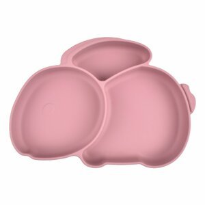 Martons Silikonová miska s prísavkou Zajko - Dark pink