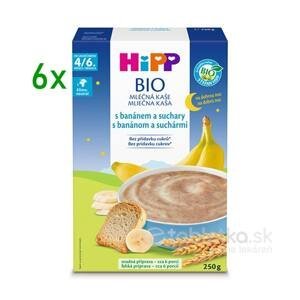 HiPP BIO mliečna kaša dobrú noc s banánmi a suchármi 4+, 6x250g