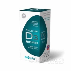 BIOMIN CALCIUM s vitamínom D3 60 kapsúl