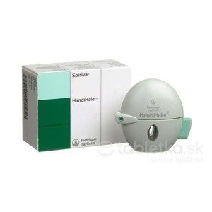 HandiHaler inhalátor inhalačná aplikácia kapsúl lieku Spiriva 1 ks