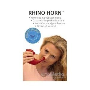 Rhino Horn konvička na výplach nosa červená, s odmerkou na soľ