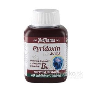 MedPharma PYRIDOXÍN 20 mg (vitamín B6) 67 ks