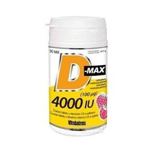Vitabalans D-max 4000 IU (100 µg) žuvacie tablety 90 tbl