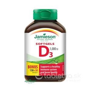 Jamieson Vitamín D3 1000IU 180 tbl