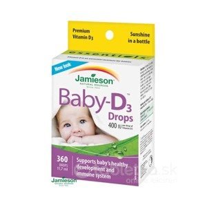 Jamieson Baby-D Vitamín D3 400IU kvapky 11,7ml