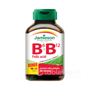 Jamieson Vitamíny B6, B12 A Kyselina listová 110tbl