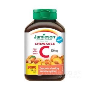 Jamieson Vitamín C 500mg broskyňa na cmúľanie 120 tbl