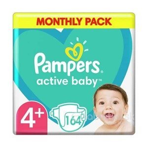 Pampers Active Baby 4+ (10-15kg) 164ks