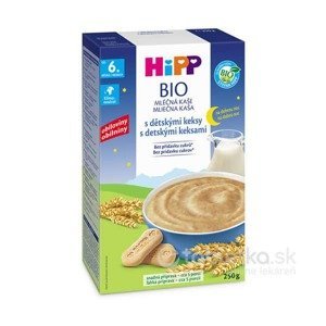 HIPP BIO mliečna kaša dobrú noc s detskými keksami 6+ 250g