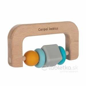 Canpol Babies dreveno-silikónová hryzačka Pastel