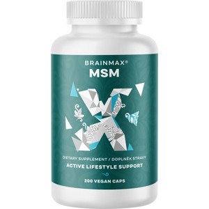 BrainMax MSM, 800 mg, 200 rastlinných kapsúl