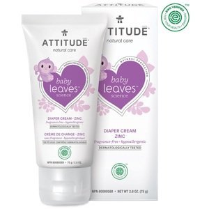 Attitude - zinkový krém na zaparenie - Baby Leaves bez vône, 75 ml