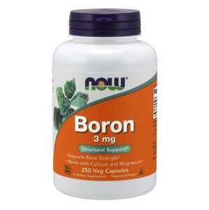NOW® Foods NOW Boron (bór), 3 mg, 250 kapsúl