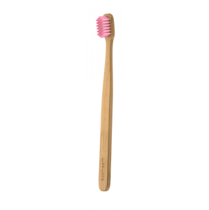 EcoHearth EcoHeart - bambusová zubná kefka v sklenenom puzdre Farba: Ružový
