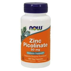 NOW® Foods NOW Zinc Picolinate (zinok pikolinát), 50 mg, 120 rastlinných kapsúl