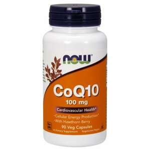 NOW® Foods NOW CoQ10 (koenzým Q10) + Hloh, 100 mg, 90 rastlinných kapsúl