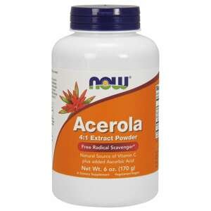 NOW® Foods NOW Acerola prášok, prírodný vitamín C, 170 g (6 oz)