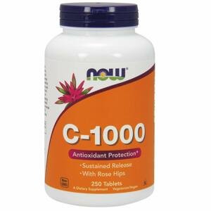 NOW® Foods NOW Vitamín C-1000 so šípkami a postupným uvoľňovaním, 250 tabliet