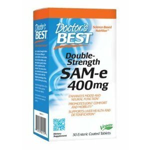 Doctor's Best SAM-e, 400 mg, 30 enterických tabliet