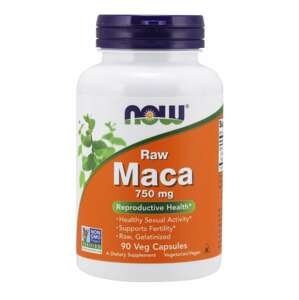 NOW® Foods NOW Maca (žerucha peruánska koncentrát 6:1 RAW), 750 mg, 90 rastlinných kapsúl