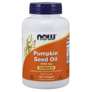 NOW® Foods NOW Pumpkin Seed Oil, olej z tekvicových semienok, 1000 mg, 100 softgélových kapsúlí