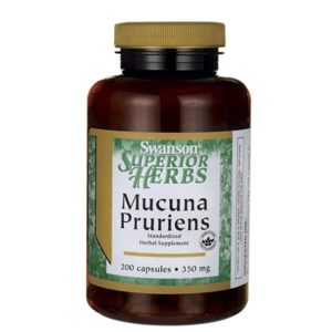 Swanson Mucuna Pruriens Extrakt (Zamatová fazuľa), 350 mg, 200 kapsúl