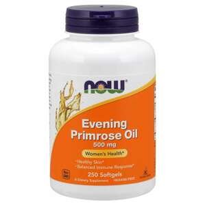 NOW® Foods NOW Evening Primrose Oil (Pupálkový olej), 500 mg, 250 softgelových kapsúl