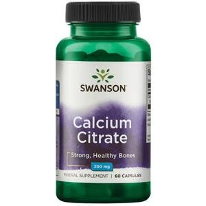 Swanson Calcium Citrate (Vápník Citrát), 200 mg, 60 kapsúl