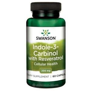 Swanson Indole-3-Carbinol with Resveratrol, 200 mg, 60 kapsúl