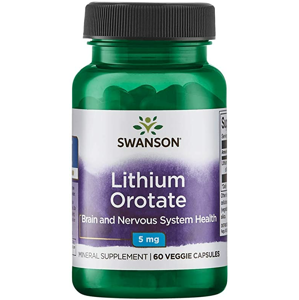 Swanson Lithium Orotate, 5 mg, 60 kapsúl