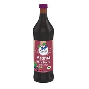 ARONIA ORIGINAL NATURPRODUKTE Arónia (jarabina čierna) + červená repa BIO, 100 % čistá šťava, 700 ml