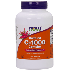 NOW® Foods NOW Buffered Vitamín C-1000 Complex s bioflavonoidmmi, 180 tabliet