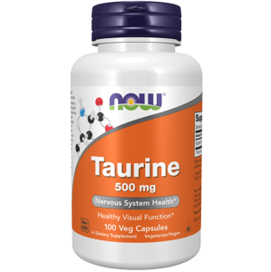 NOW® Foods NOW Taurine (Taurín) 500 mg, 100 rastlinných kapsúl