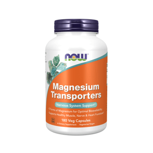 NOW® Foods NOW Magnesium Transporters, 180 rastlinných kapsúl