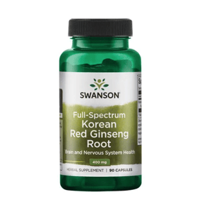 Swanson Full Spectrum Korean Red Ginseng Root (kórejský ženšen) 400 mg, 90 kapsúl