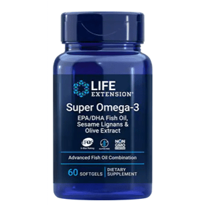 Life Extension Super Omega-3 EPA/DHA Fish Oil, Sesame Lignans & Olive Extract (rybí olej so sezamovými lignanmi a olivovým extraktom), 60 kapsúl