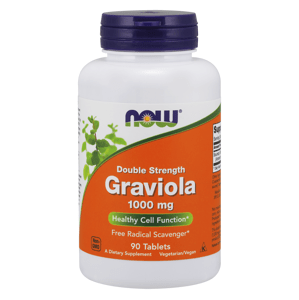 NOW® Foods NOW Graviola Double Strength (Annona ostnatá - dvojitá sila), 1000 mg, 90 tabliet