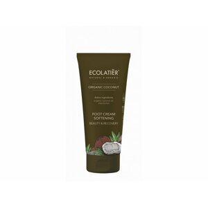 Ecolatiér - Zjemňující krém na nohy, krása a oživení, kokos, 100 ml