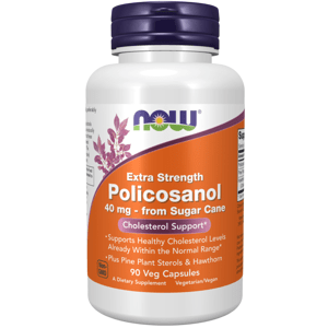 NOW® Foods NOW Policosanol 40 mg (Extra Strength), 90 rastlinných kapsúl