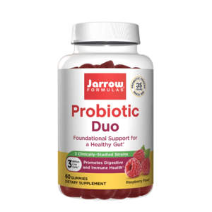 Jarrow Formulas Probiotic DUO, probiotika, malina, 60 gumových bonbónů