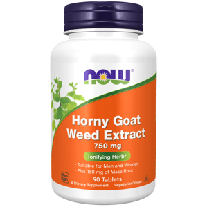 NOW® Foods NOW Horny Goat Weed Extract (Škornice extrakt), 750 mg, 90 tablet