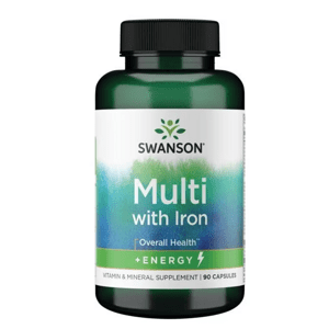 Swanson Multi with Iron (multivitamín s železem), 90 kapslí