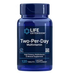 Life Extension Two Per Day multivitamín, 120 tablet