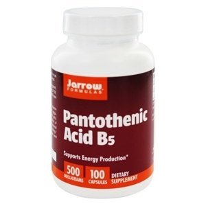 Jarrow Formulas Jarrow Panthoteic Acid B5 (kyselina pantothenová), 500 mg, 100 kapslí, Expirace: 30.6.2023