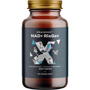 BrainMax NAD+ RiaGev, 750 mg, 100 rastlinných kapsúl Nikotínamid adenindínukleotid s patentovanou formou RiaGev®