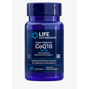 Life Extension Super Ubiquinol CoQ10 with Enhanced Mitochondrial Support, koenzym Q10, 100 mg, 30 kapslí Podpora srdca, zdaví mitochondrií a produkcia energie
